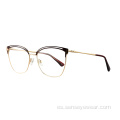 Mujeres Cat Eye Metal Se Seeblasses Optical Frames